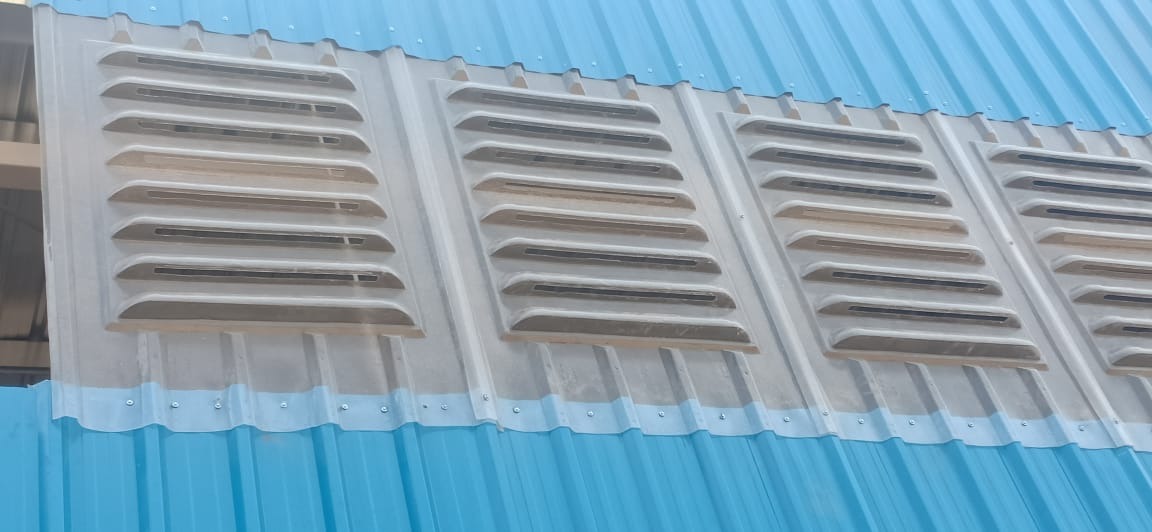 Polycarbonate installation at a Mahindra showroom
